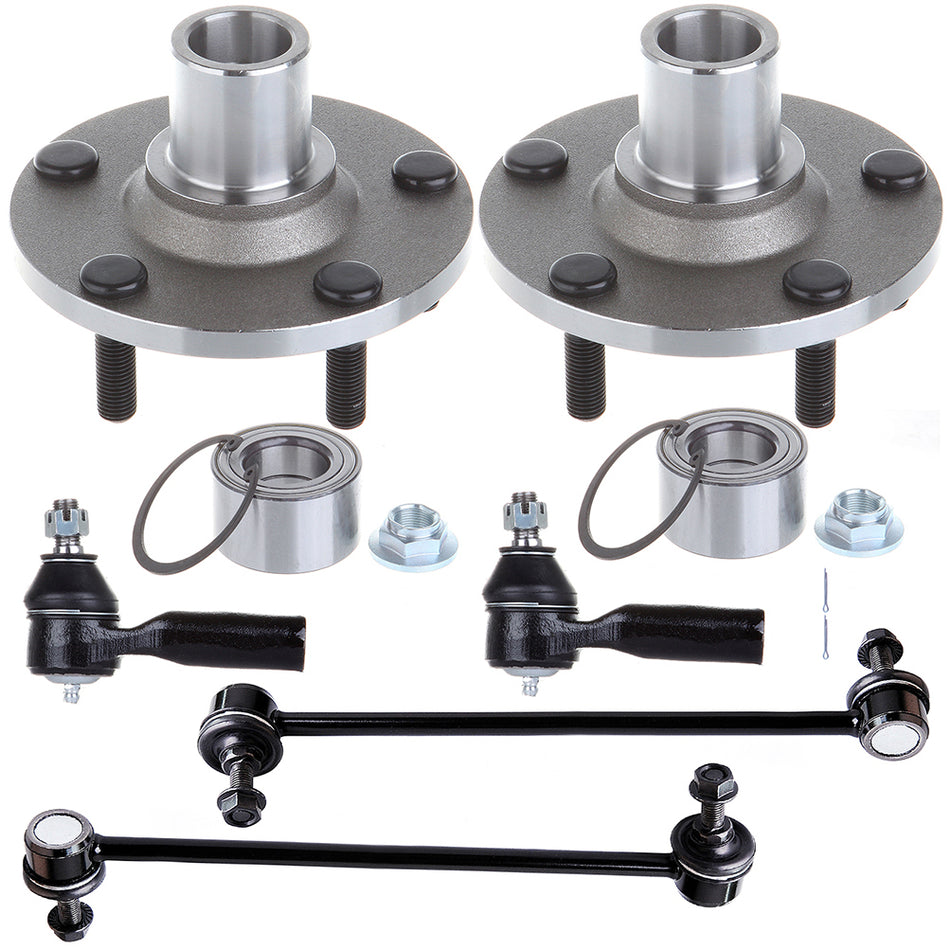Front Tie Rod End Sway Bar with Wheel Hub Bearing For 05 06 07 08 09 Ford Escape