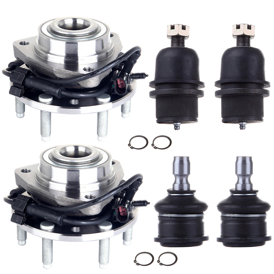 Front Ball Joint Wheel Hub Bearing For 04-07 Buick Rainier 03-06 Chevrolet SSR