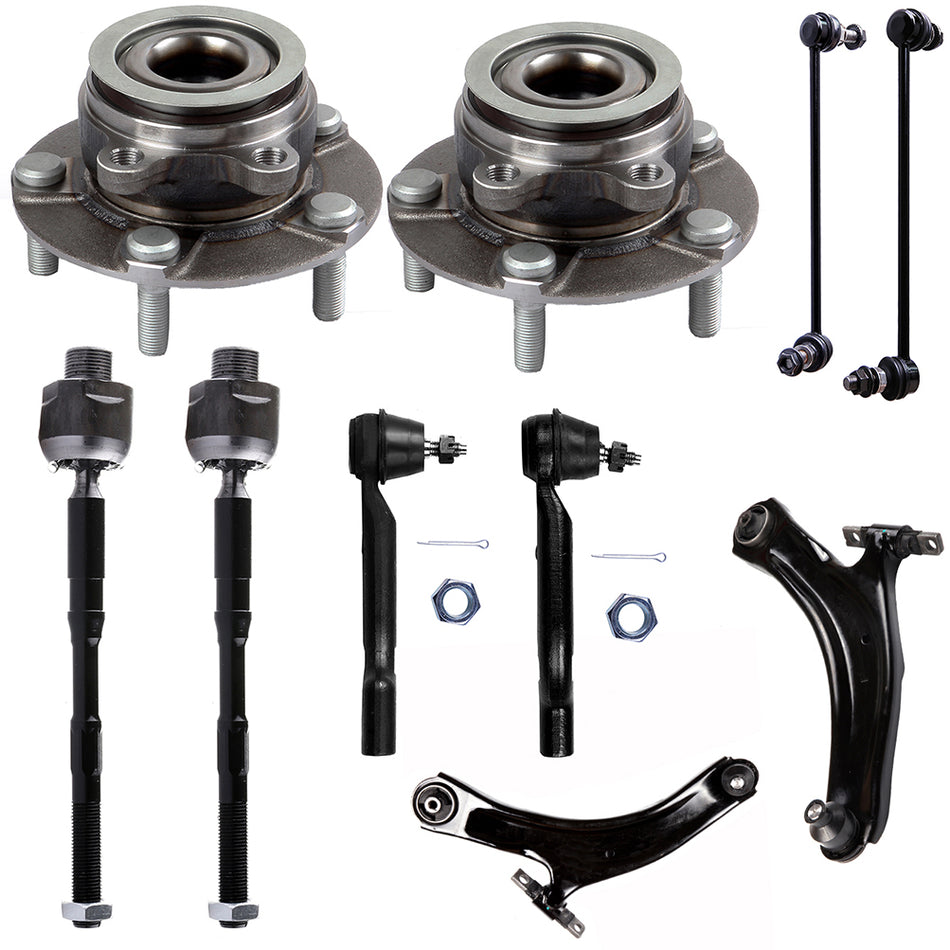 Front Lower Control Arm Suspension with Wheel Hub Bearing For 2008-2013 Rogue