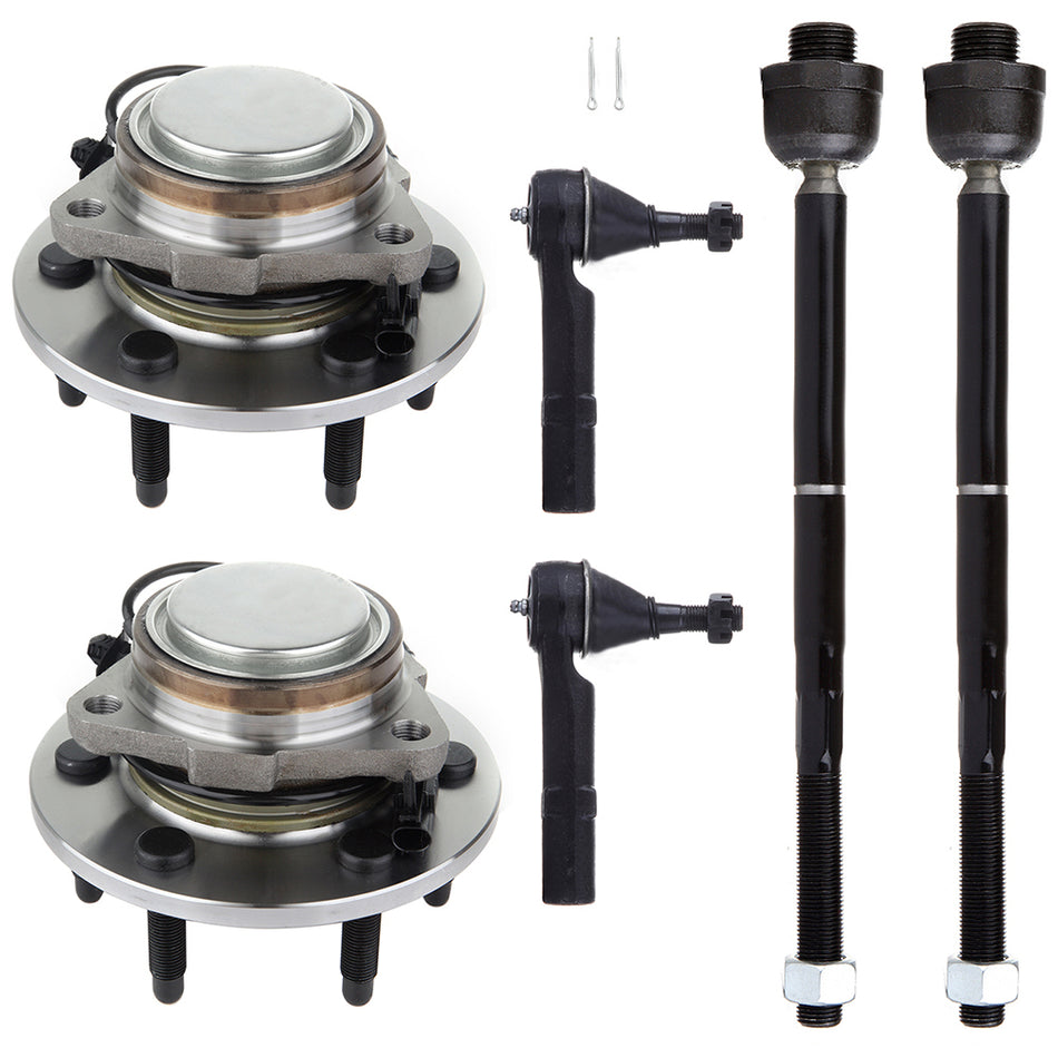Front Tie Rod End Steering Linkages Wheel Hub Bearing For 2007-13 Silverado 1500