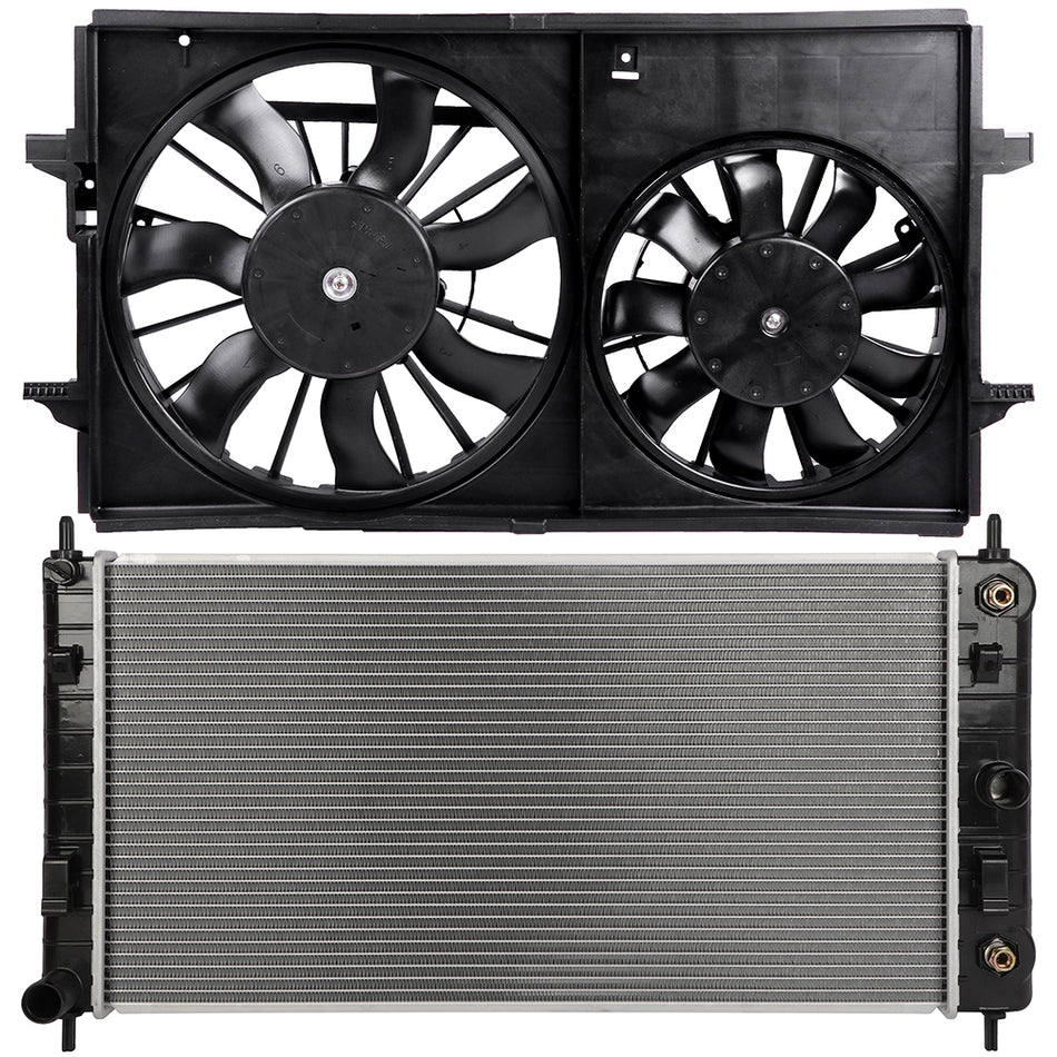 Radiator Cooling Fan Kit For 08-12 Chevrolet Malibu 06-10 Pontiac G6