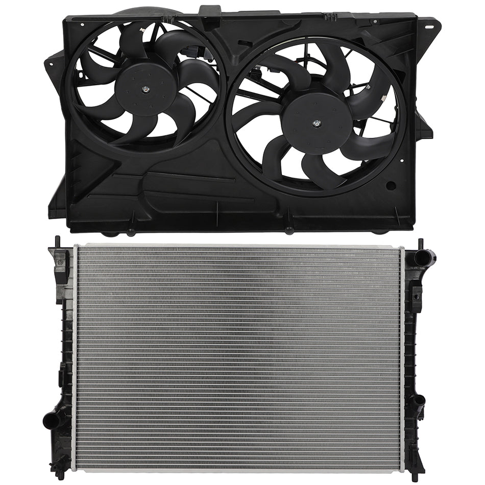 Electric Radiator Cooling Fan Kit For 2010 2011 2012 Ford Flex Lincoln MKT