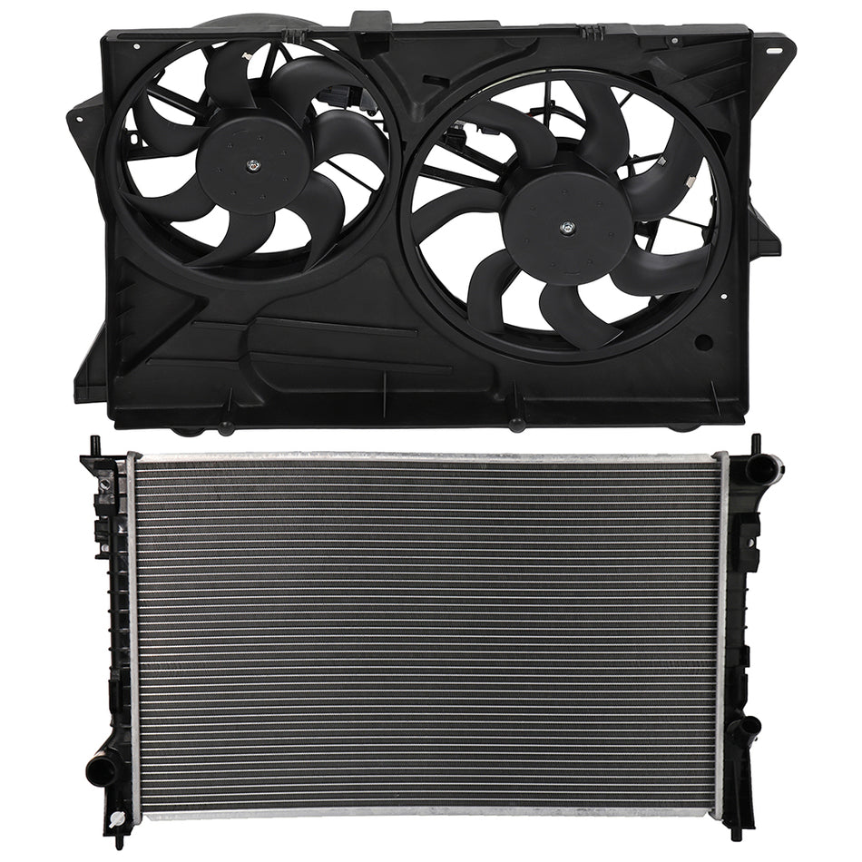 Electric Radiator Cooling Fan Kit For 2010 2011 2012 Ford Flex Lincoln MK