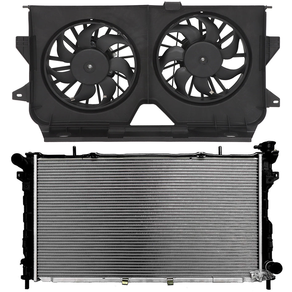 Electric Radiator Cooling Fan Kit For 2005 2006 2007 Chrysler Town & Country