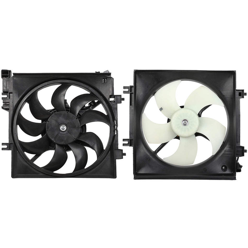 Electric Radiator Condenser Cooling Fan Assembly For 2008-2011 Subaru Impreza