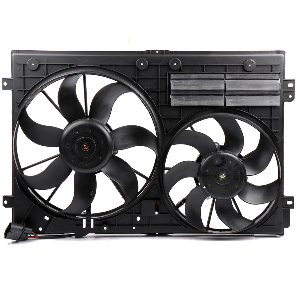 AC Condenser Cooling Fan Kit For 2005-2010 Volkswagen Jetta 2006-2013 Audi A3