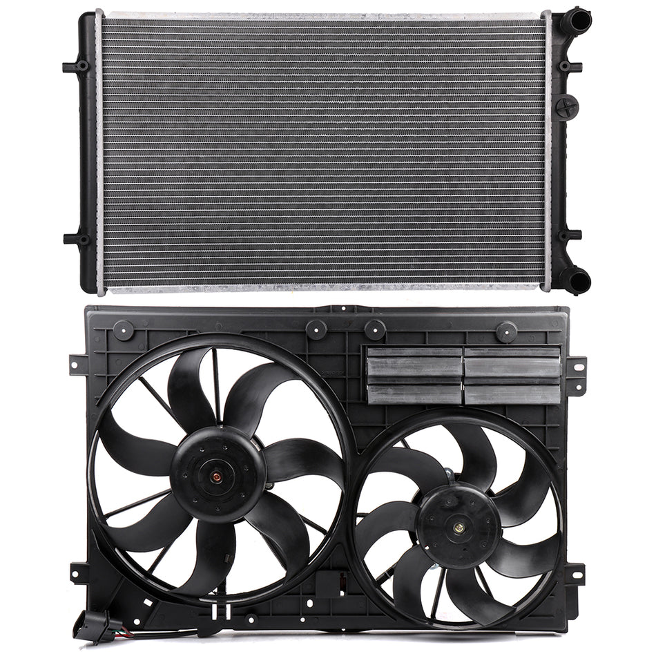 Electric Radiator Cooling Fan Kit For 2005-2006 Volkswagen Jetta Audi TT