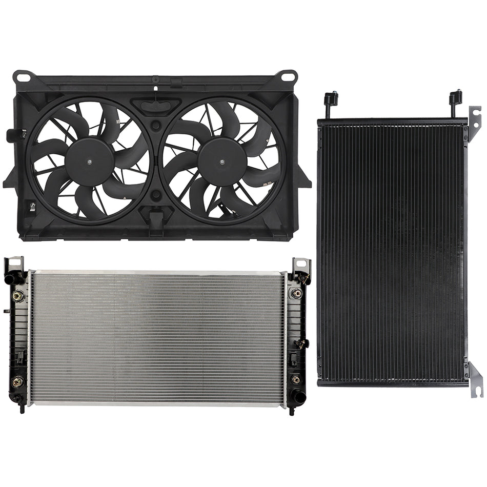 Radiator Condenser Cooling Fan Kit For 2007 2008-2014 Chevrolet Suburban 1500