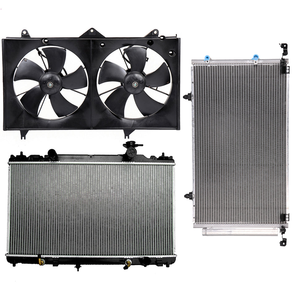 Electric Radiator Condenser Cooling Fan Kit For 2002 2003-2006 Toyota Camry