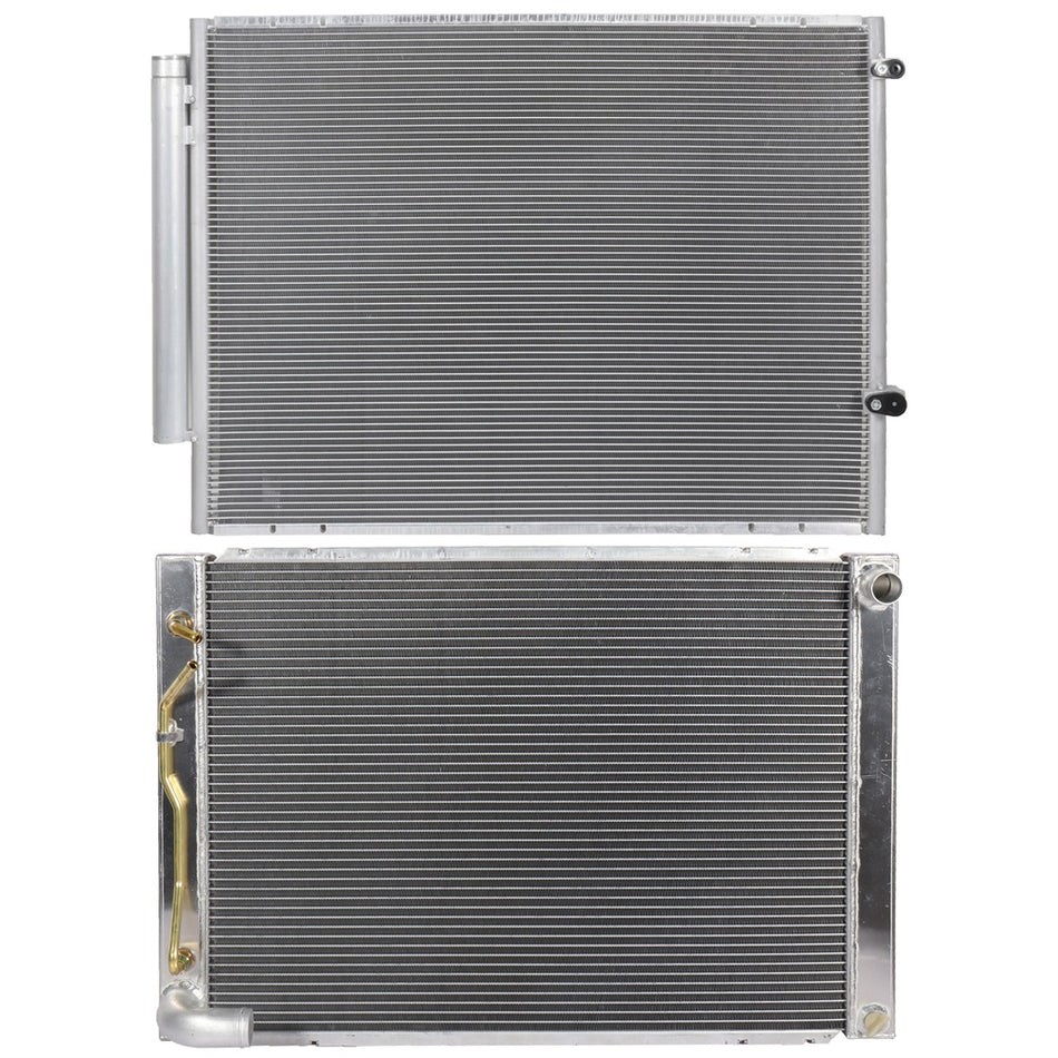 2004-2006 Toyota Sienna Aluminum Radiator and AC Condenser Cooling Kit