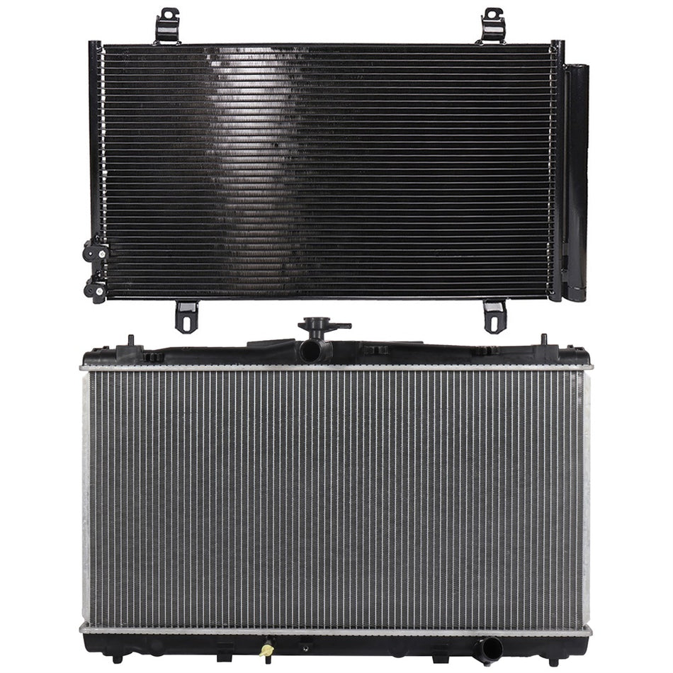 Aluminum Radiator and Condenser Cooling Kit For 13-2017 Toyota Avalon Toyota Camry