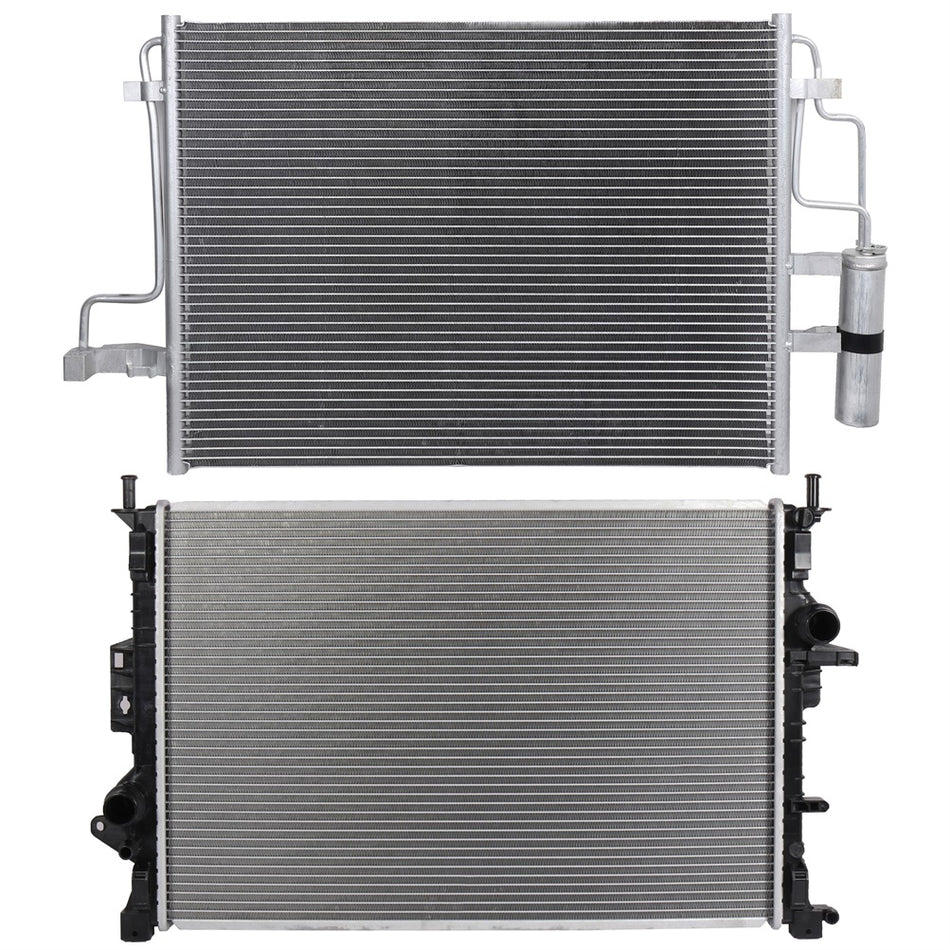 Aluminum Radiator and AC Condenser Cooling Kit For 2013-2016 Ford Escape