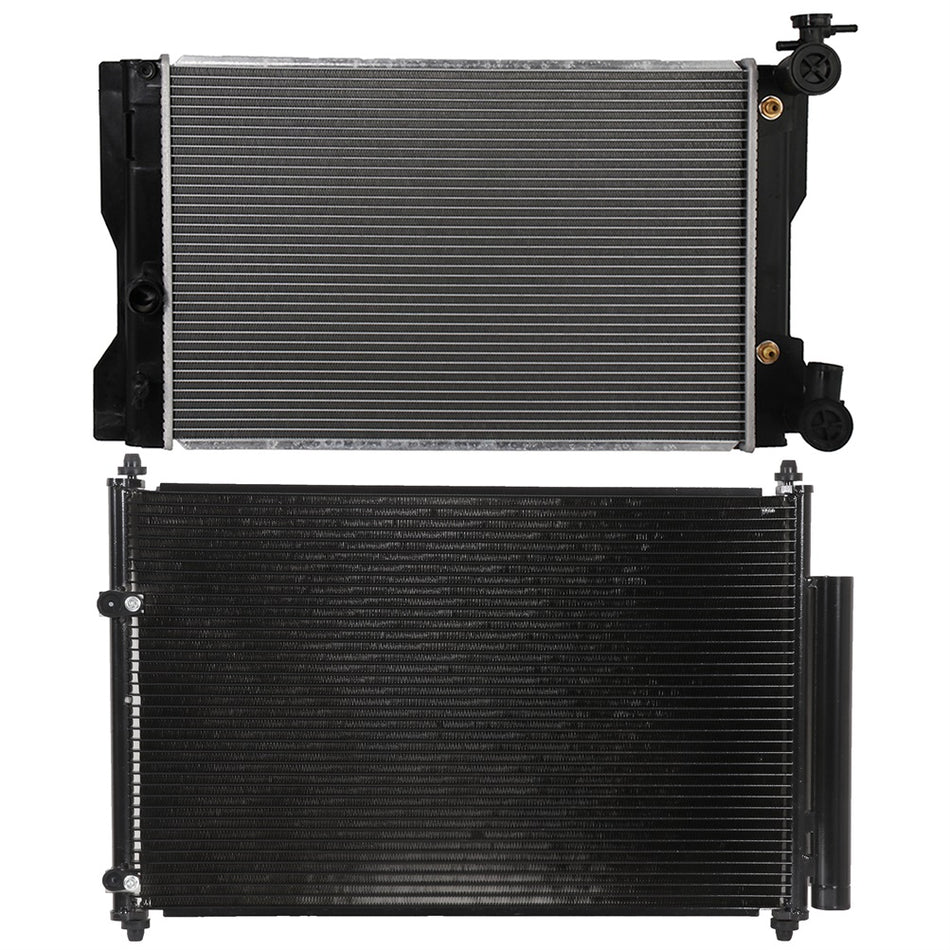 09-17 Toyota Corolla 09-14 Toyota Matrix Radiator and AC Condenser Cooling Kit 1.8L 2.4L