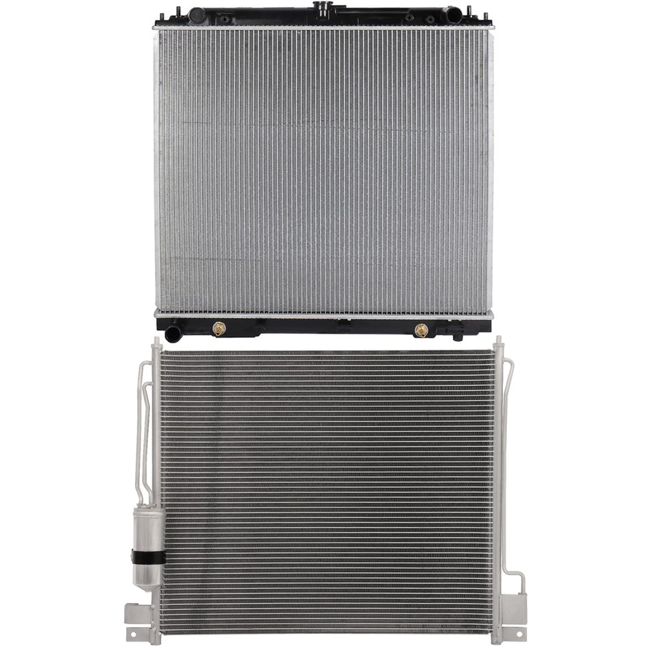 05-17 Nissan Frontier 05-12 Nissan Pathfinder Radiator and AC Condenser Cooling Kit