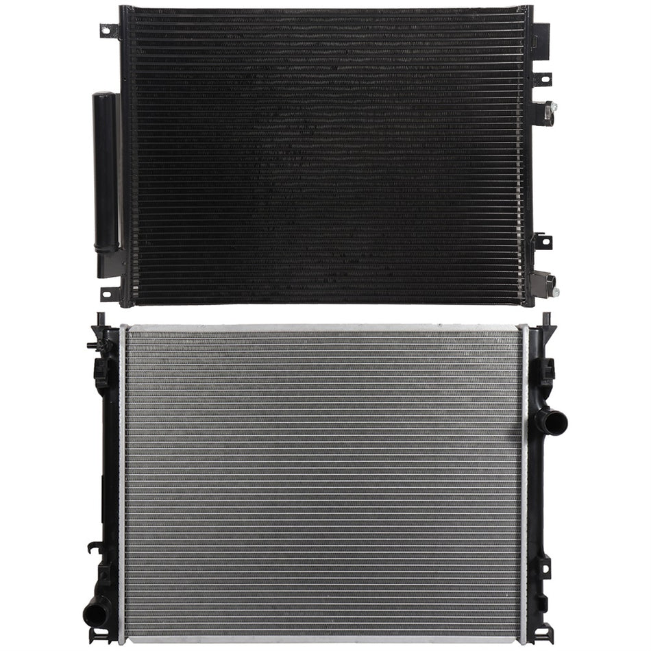 Aluminum Radiator & AC Condenser Cooling Kit For 2005-2009 Chrysler 300
