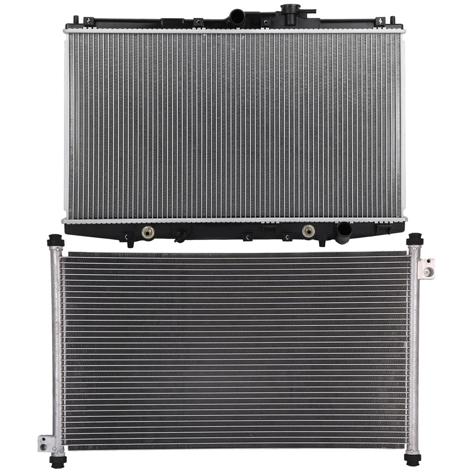Aluminum Radiator and AC Condenser Cooling Kit For 1998-2002 Honda Accord