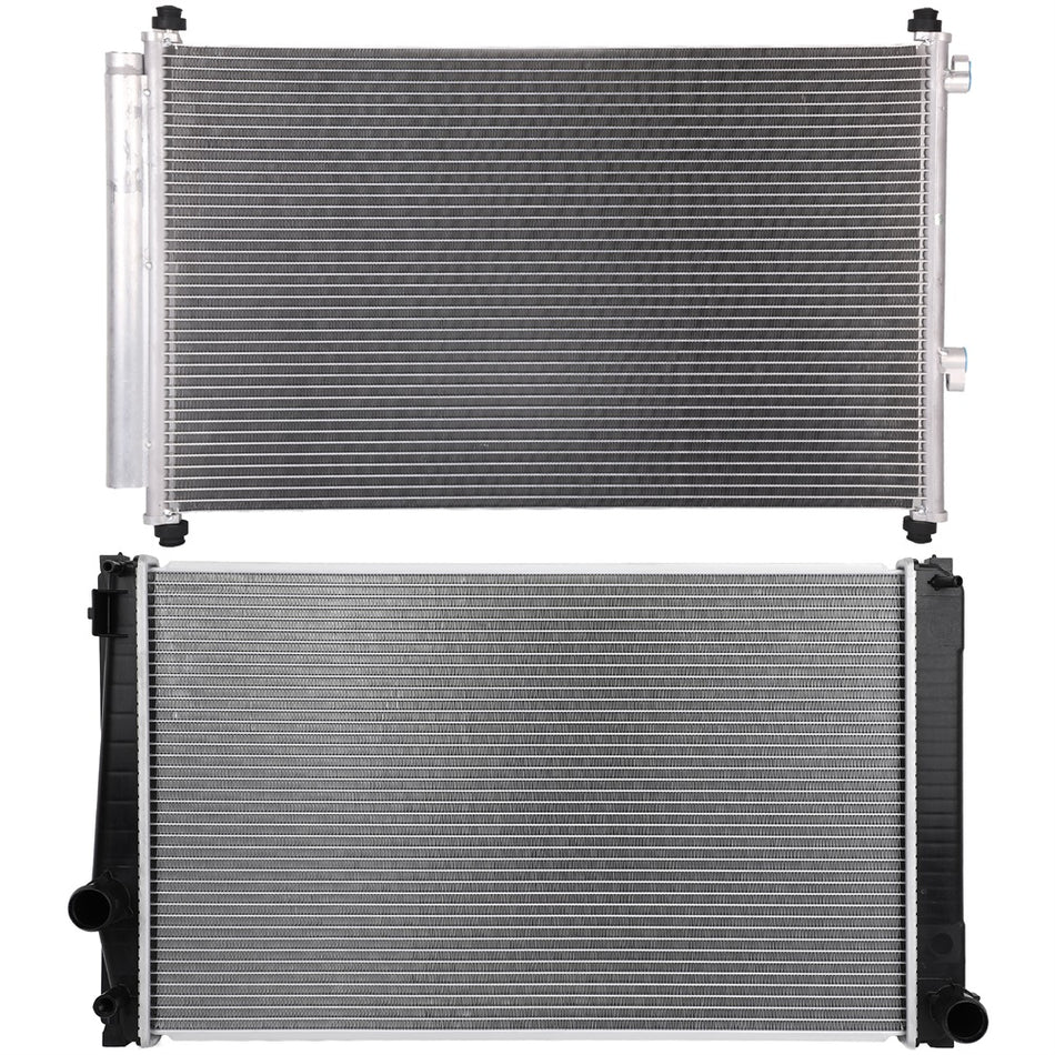 Aluminum Radiator and AC Condenser Cooling Kit For 06-12 Toyota RAV4