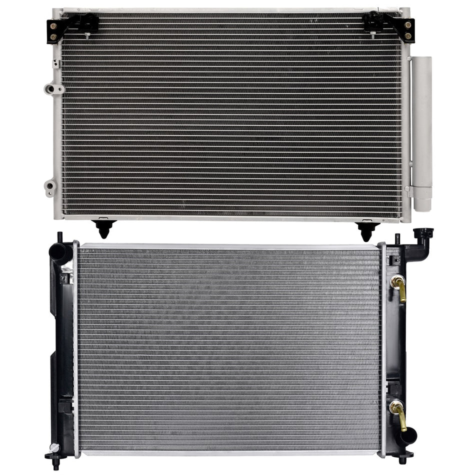 2005-2010 Scion TC Aluminum Radiator and AC Condenser Cooling Kit