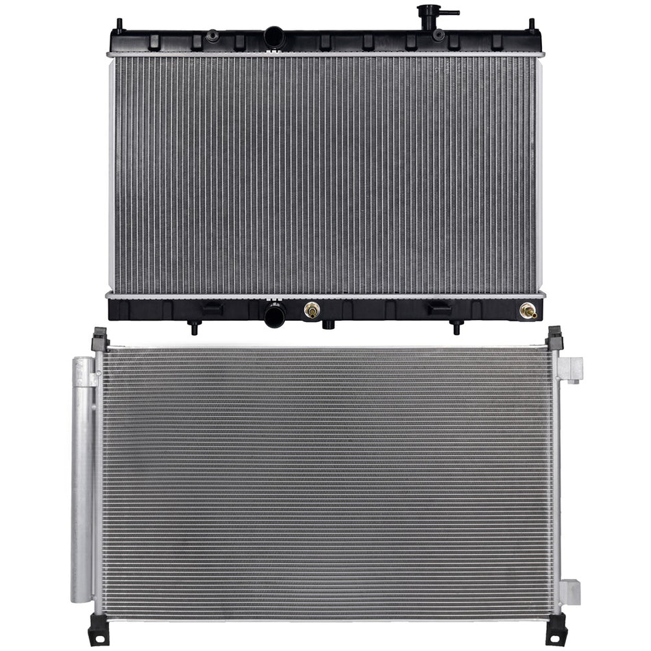 2014-2019 Nissan Rogue Aluminum Radiator and AC Condenser Cooling Kit