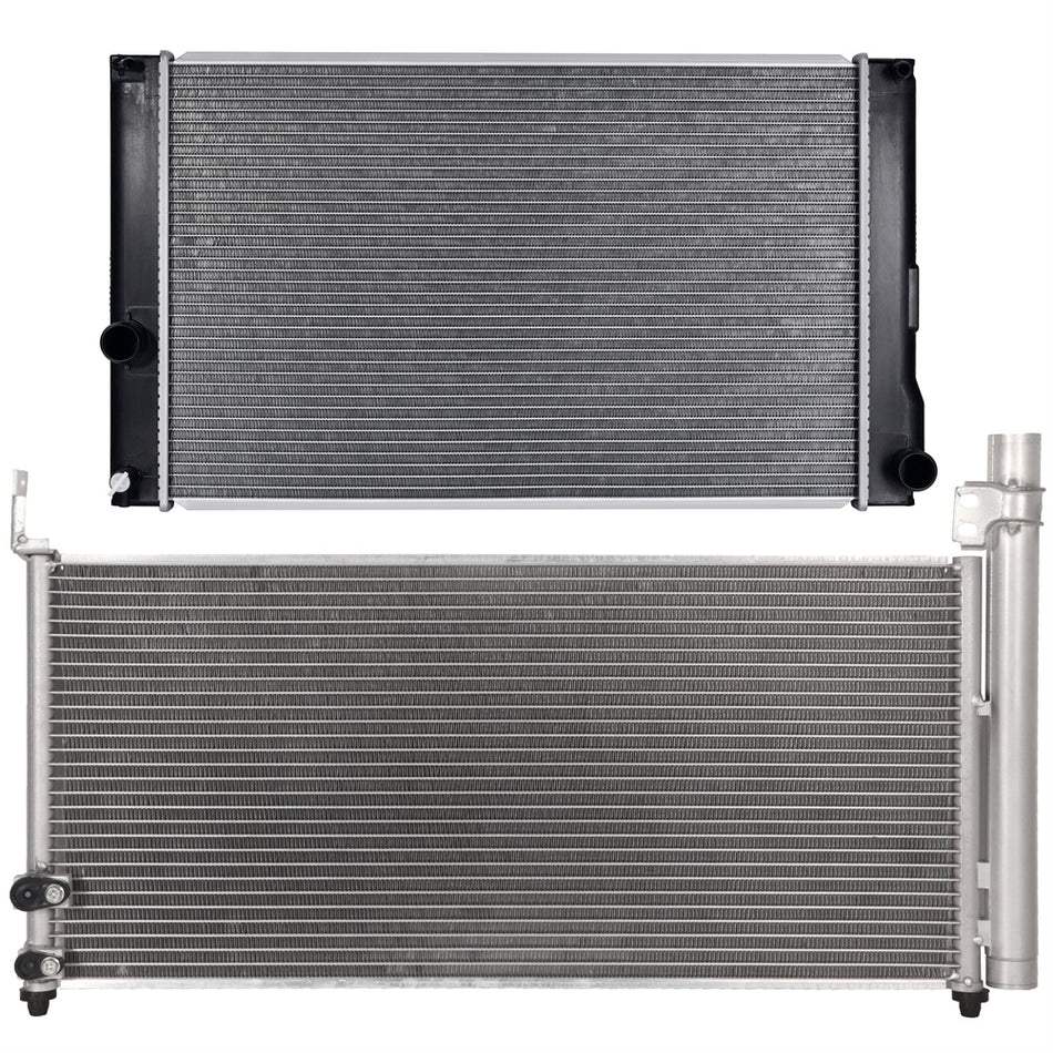 11-17 Lexus CT200h 10-15 Toyota Prius Aluminum Radiator and Condenser Cooling Kit
