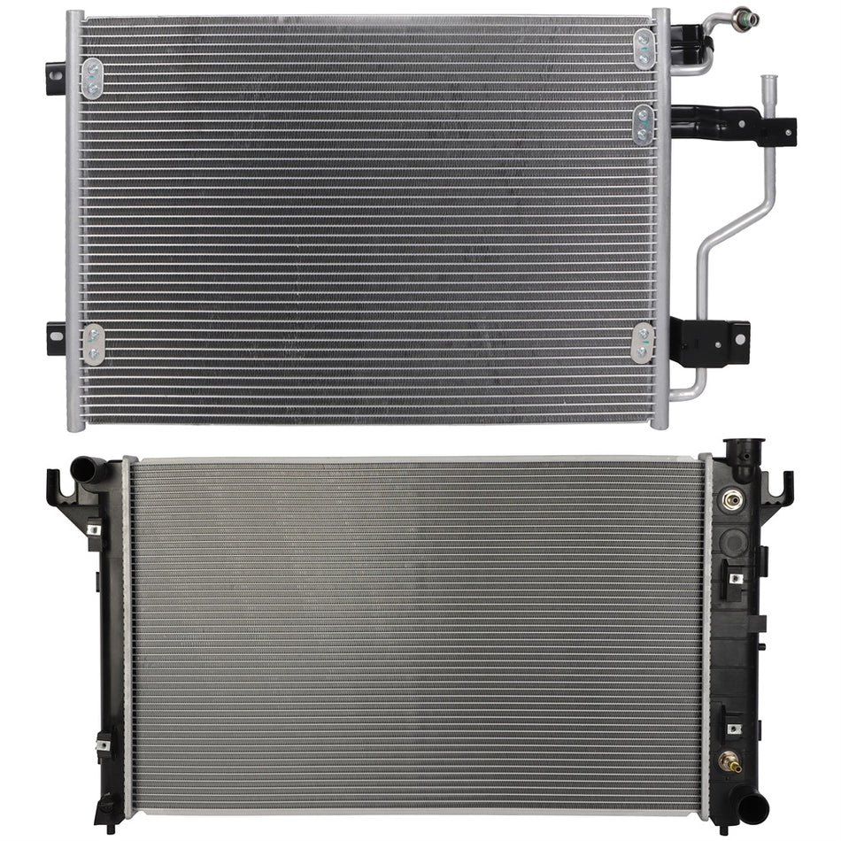 1994-1997 Dodge Ram 2500 Dodge Ram 3500 Aluminum Radiator and AC Condenser Cooling Kit