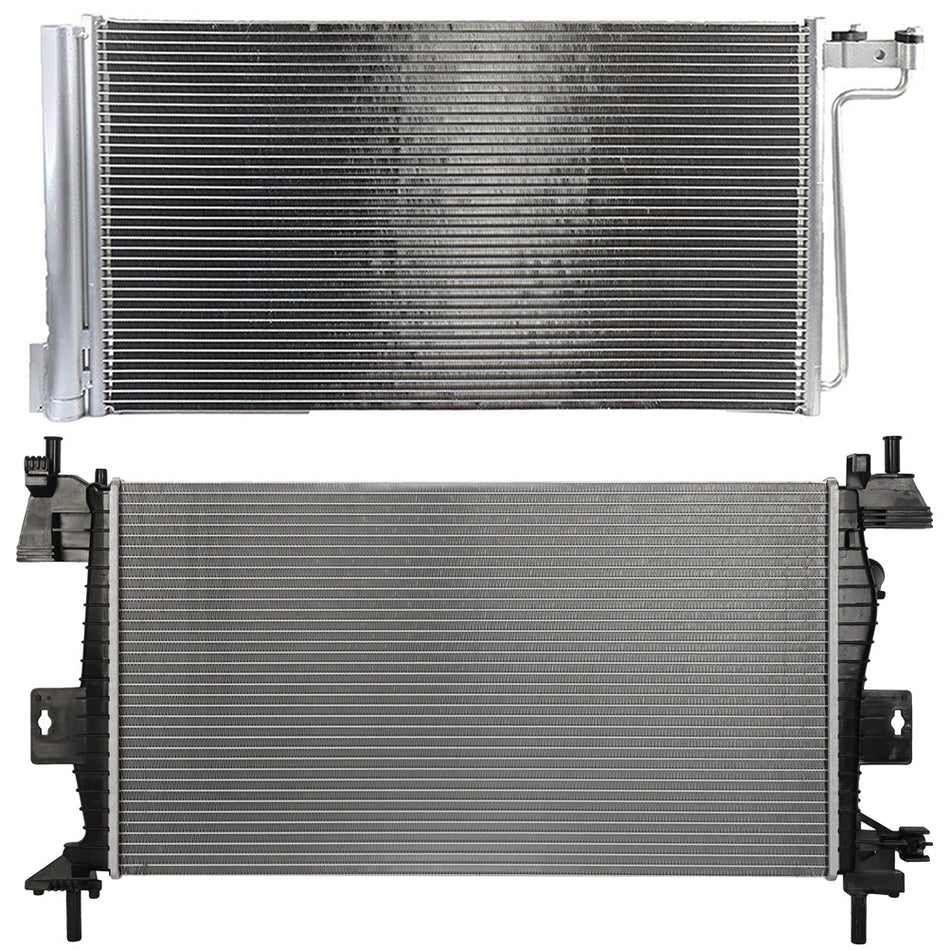 Aluminum Radiator and AC Condenser Cooling Kit For 2012-2014 Ford Focus