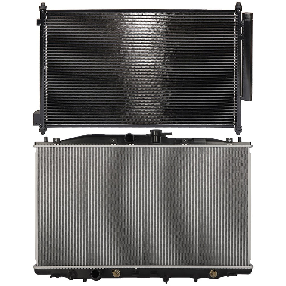 Aluminum Radiator & AC Condenser Cooling Kit For 2004-2008 Acura TSX
