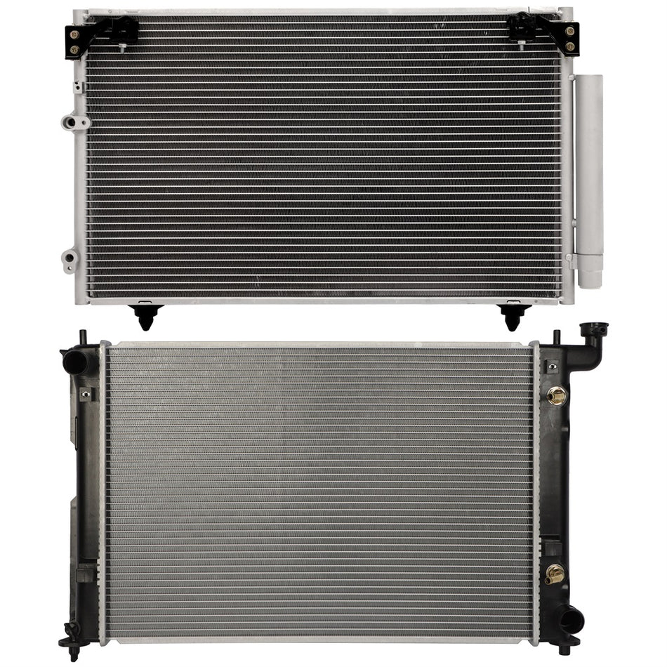 Aluminum Radiator and AC Condenser Cooling Kit For 2005-2010 Scion tC