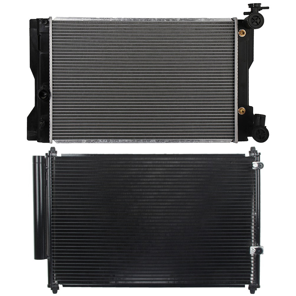 09-17 Toyota Corolla 09-14 Toyota Matrix Radiator and AC Condenser Cooling Kit 1.8L 2.4L