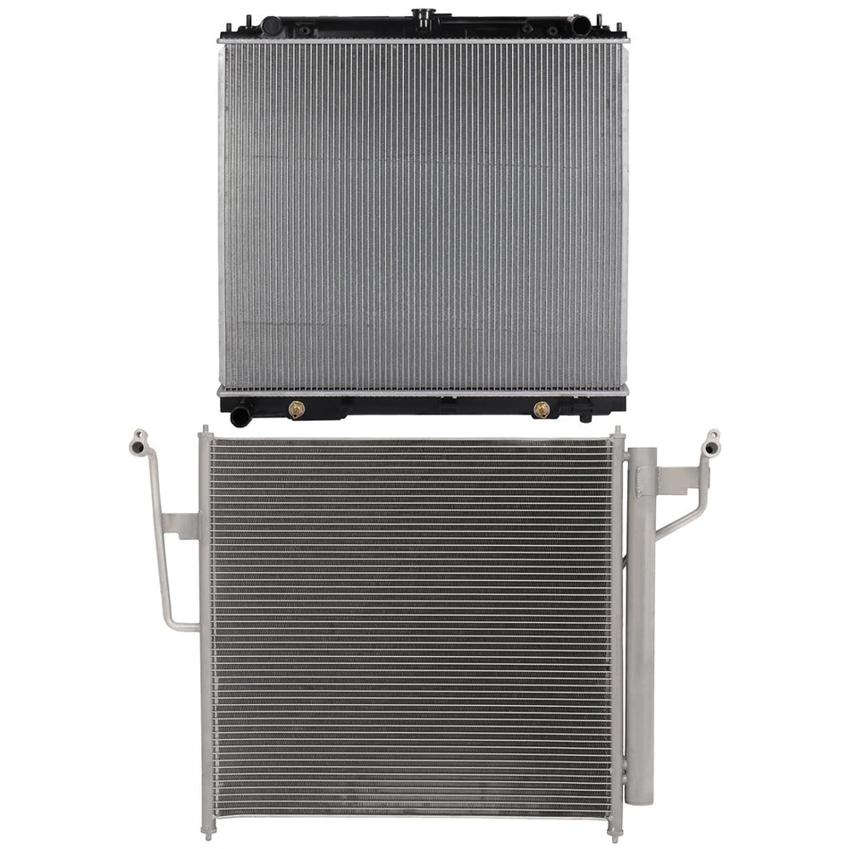 2008-2012 Nissan Pathfinder Radiator Aluminum and AC Condenser Cooling Kit