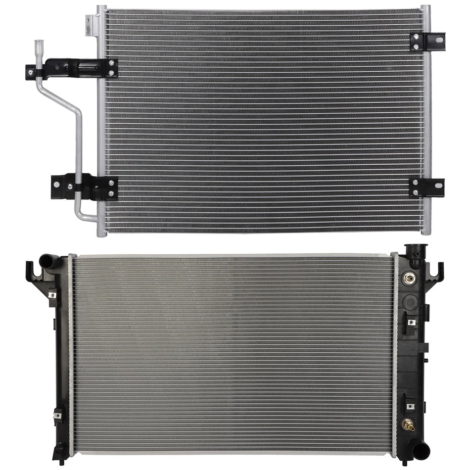 Aluminum Radiator and AC Condenser Cooling Kit For 1998-2001 Dodge Ram 2500 3500