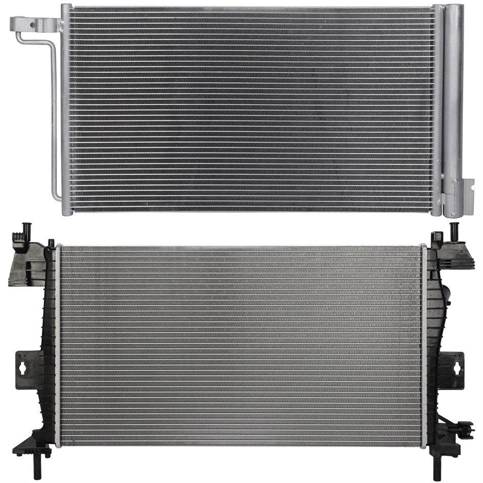 Aluminum Radiator and AC Condenser Cooling Kit For 2015-2018 Ford Focus