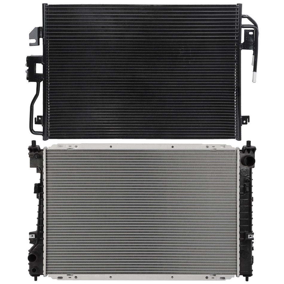 Aluminum Radiator and Condenser Cooling Kit For 08-11 Ford Escape Mazda Tribute