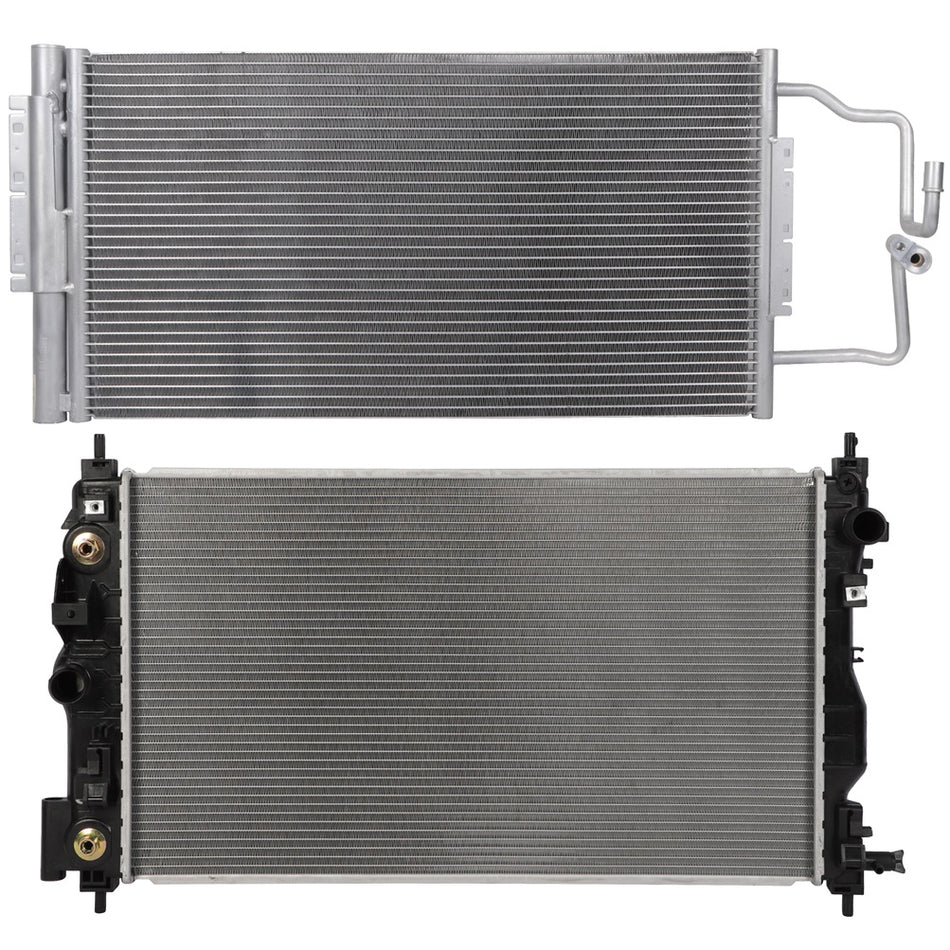 Aluminum Radiator & AC Condenser Cooling Kit For 2012-2013 Chevrolet Impala