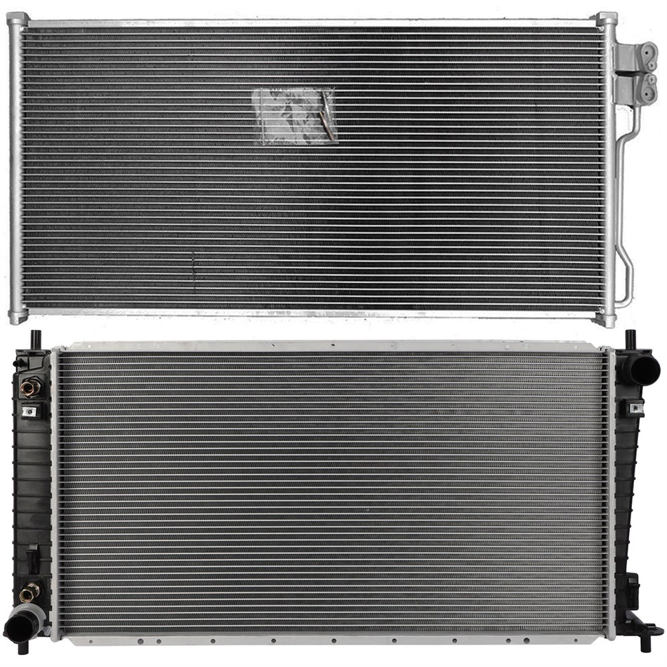 Aluminum Radiator and AC Condenser Cooling Kit For Ford Expedition