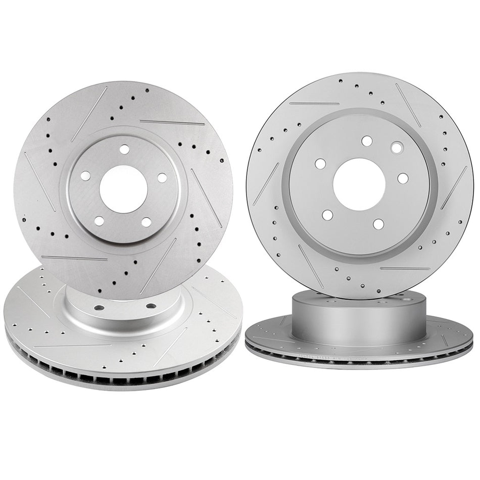 2009-2014 2016-2017 Nissan Maxima Brake Rotors Front Rear Drilled Slotted