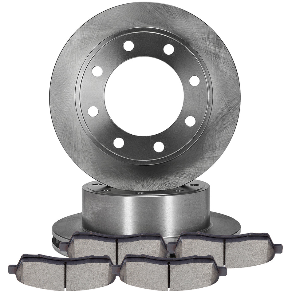 Brake Pads And Rotors Ford 00-05 Excursion 99-04 250 Super Duty Rear