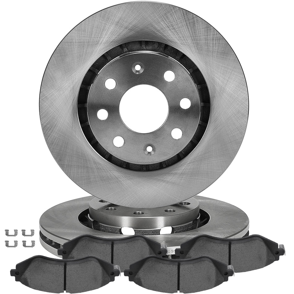 Ceramic Brake Pads And Rotors 04-11 Chevrolet Aveo 09-10 Pontiac G3 Front