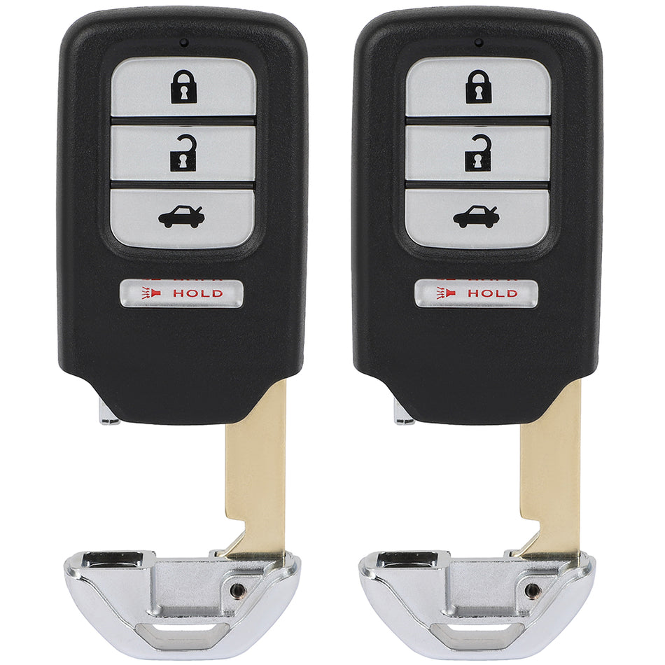 Keyless Entry Remote Uncut Car Key Fob For 13-15 Honda Accord 14-15 Honda Civic