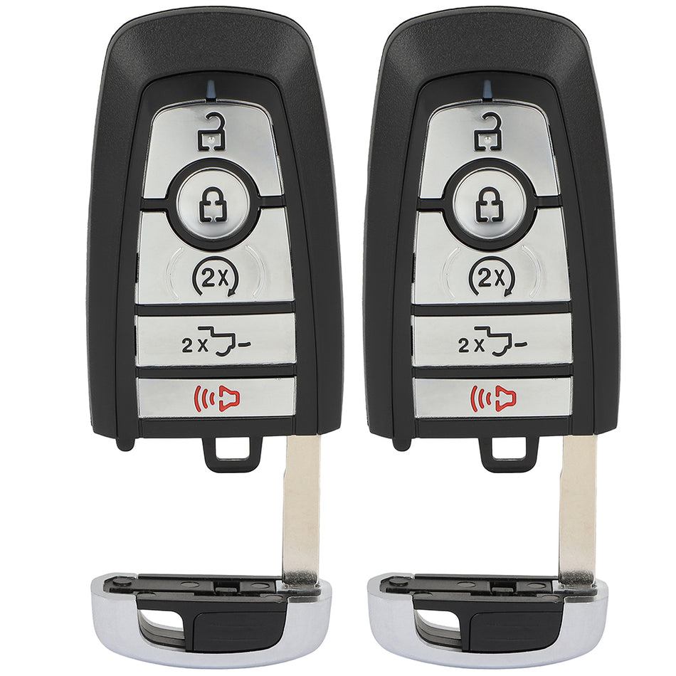 Keyless Entry Remote Uncut Key Fob For 18-20 Ford F150 17-20 Ford F350 Super Duty