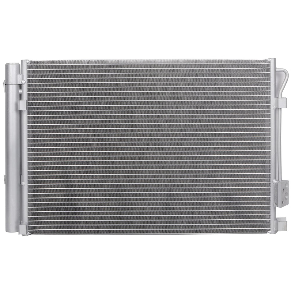 Aluminum AC Condenser & AC Compressor Cooling Kit 2012-2013 Hyundai Accent Kia Rio1.6L