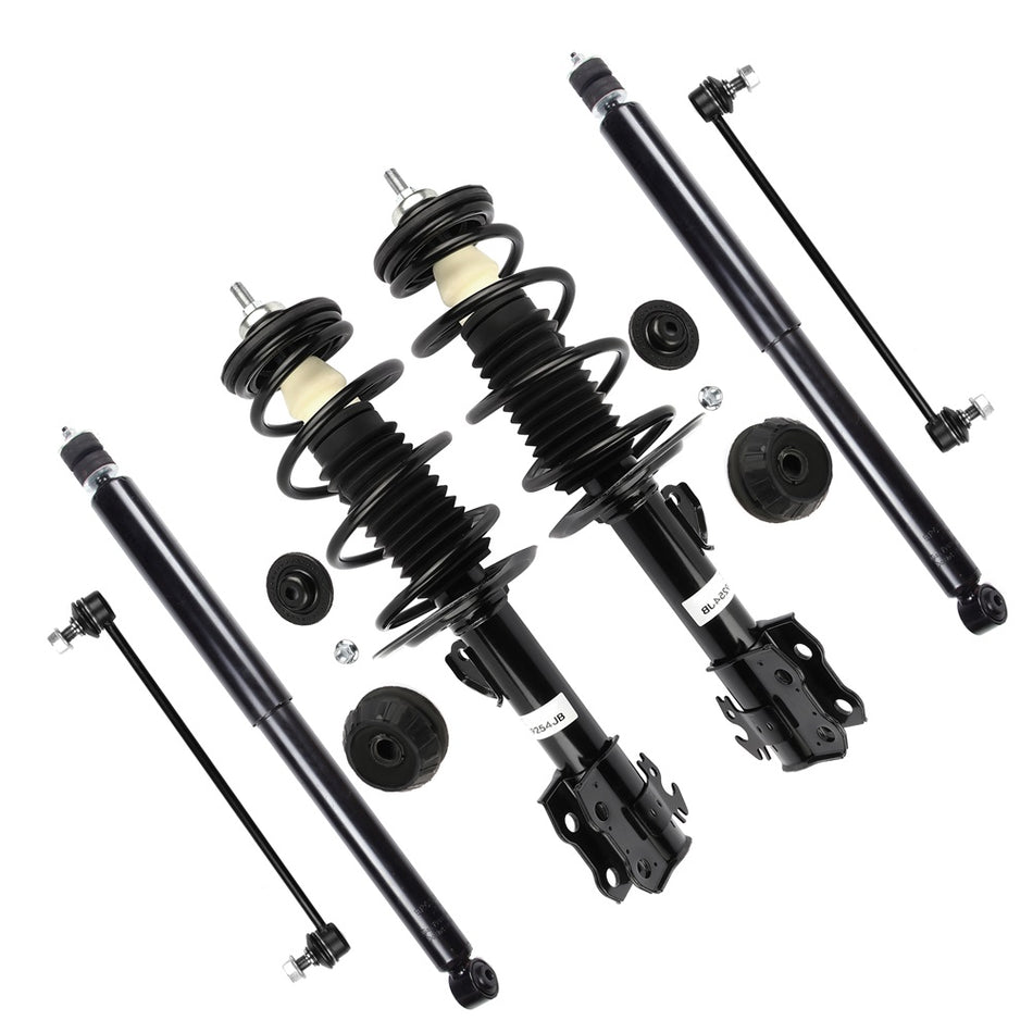 6pcs Front Rear Shocks Struts Sway Bar Suspension Kit For 2007-2012 TOYOTA YARIS
