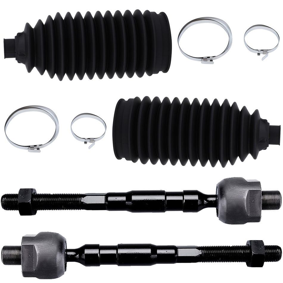 2007-2012 Nissan Altima Inner Tie Rod End Kit With Rack Pinion Bellow 4Pcs