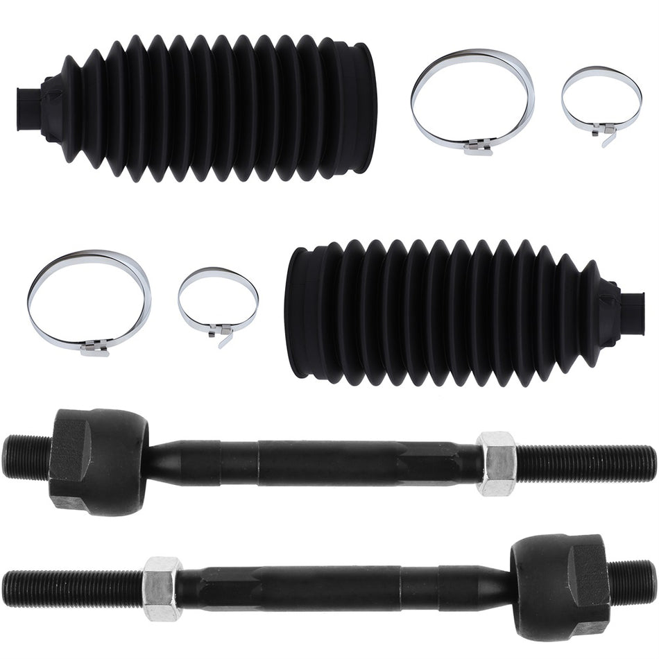 Front Inner Tie Rod End For 03-07 Infiniti G35 03-09 Nissan 350Z With Rack Pinion Bellow 4Pcs