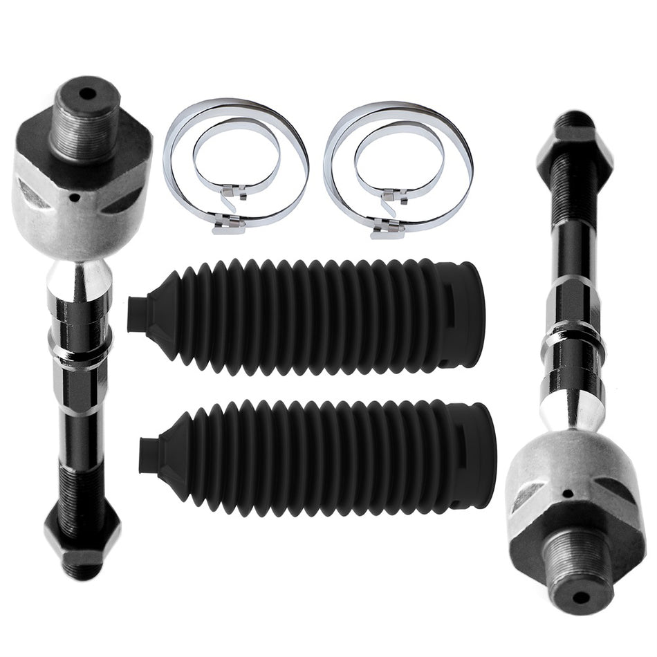 Inner Tie Rod End For 05-19 Nissan Frontier 05-15 Nissan Xterra With Rack Pinion Bellow 4Pcs