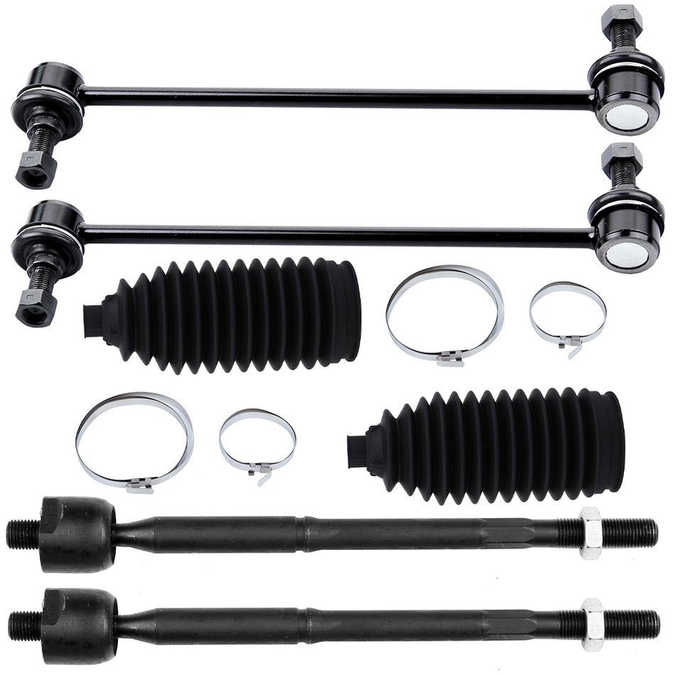 Front Steering Sway Bar Inner Tie Rod End Rack Bellow For 2004-2009 Toyota Prius
