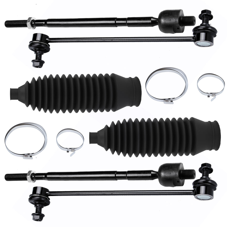 Front Steering Sway Bar Inner Tie Rod End Rack Pinion Bellow For 2007-2013 SX4