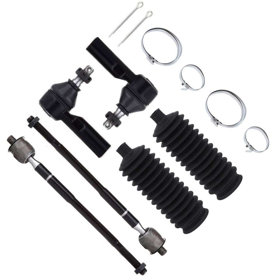 Inner Outer Tie Rod End Rack And Pinion Bellow For 96-97 Geo Prizm 96-02 Toyota Corolla