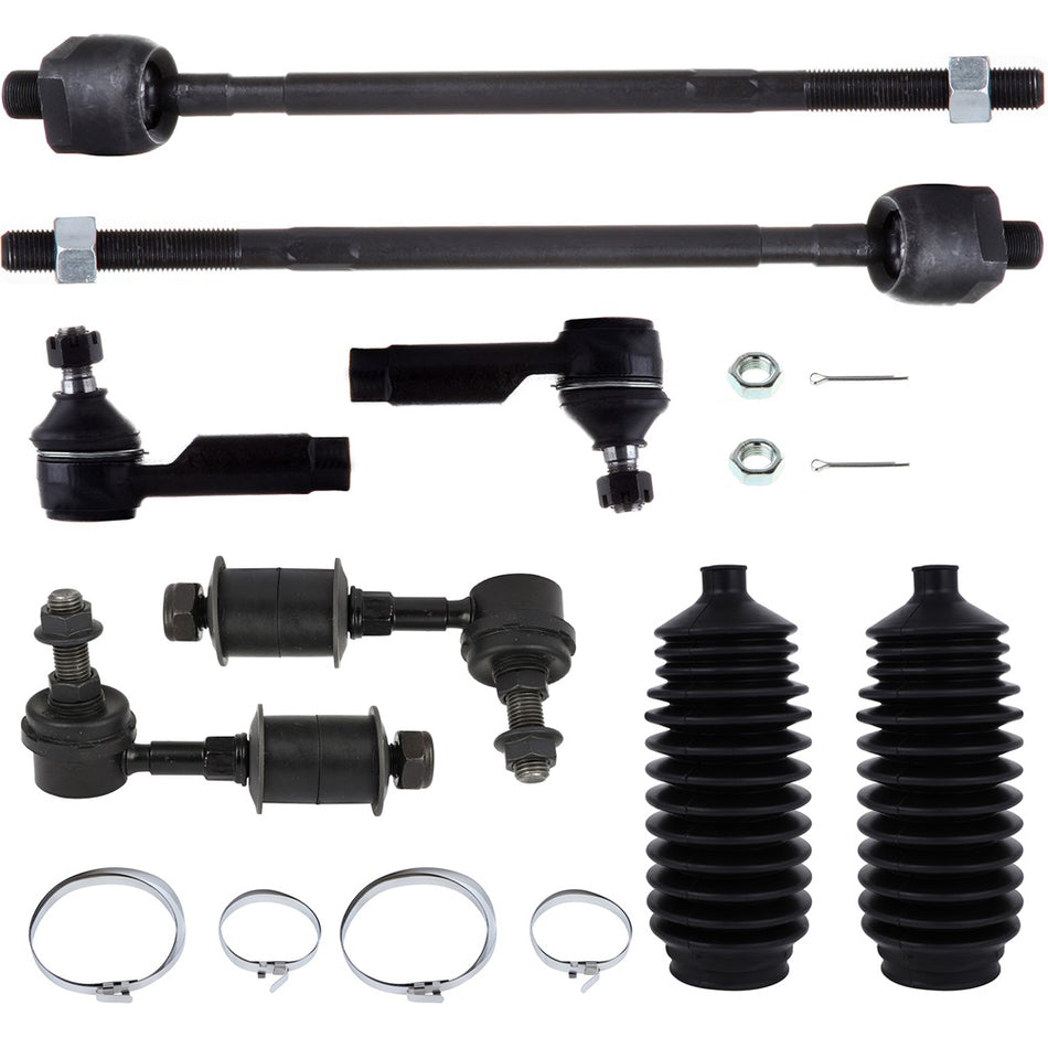 Front Steering Sway Bar Tie Rod End Rack Pinion Bellow For 95-1999 Nissan Maxima