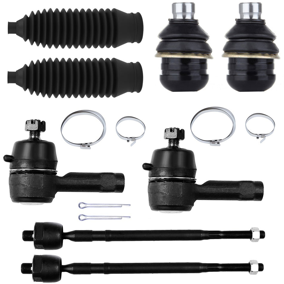 2002-2007 Mitsubishi Lancer Lower Ball Joints Tie Rod & Rack Pinion Bellow 8Pcs